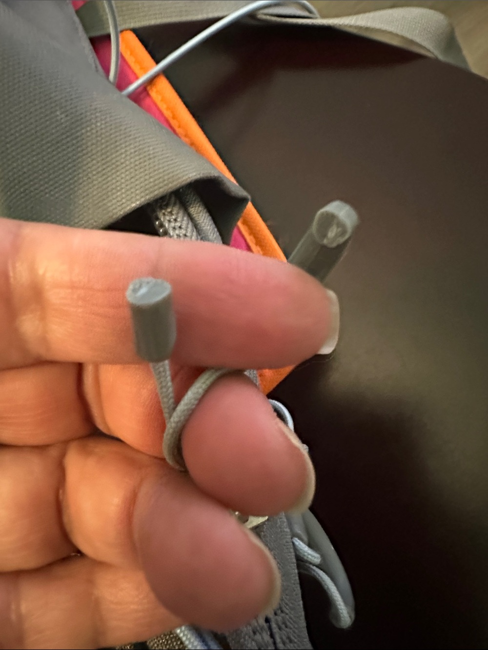 The North Face Gray Backpack with Light Blue Bungee Flexvent - Picture 12 of 17